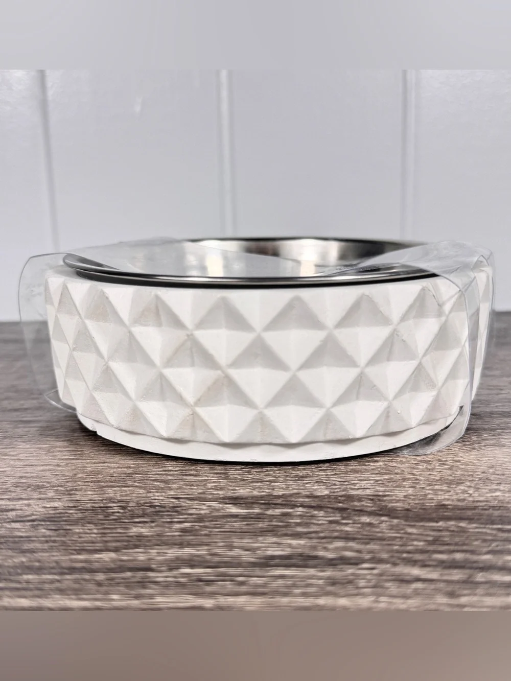NEW Boots & Barkley White Concrete Small Dog Bowl